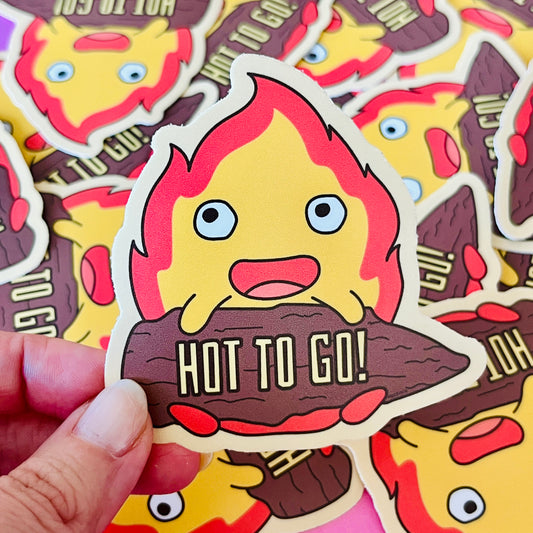 Calcifer HOT TO GO Sticker