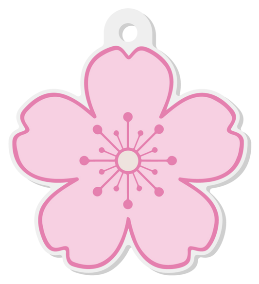 Acrylic Pink Sakura Blossom Keychain