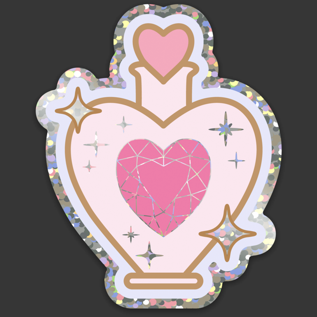 LOVE POTION Glitter Stickers