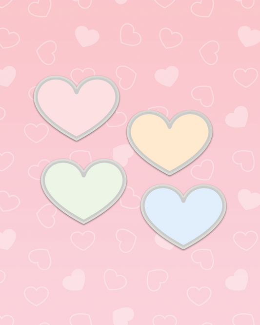 Pre-Order: Pastel Heart Mini Pins (Set of 4, Ita Bag / Pin Board Fillers)