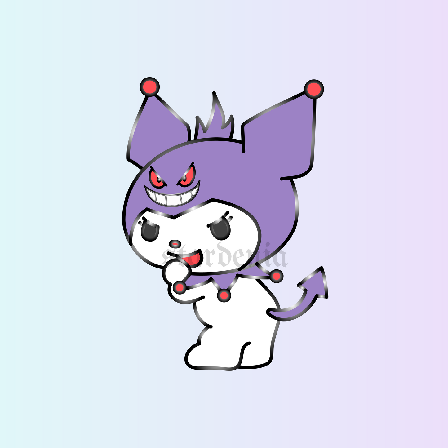 Kuromi x Gengar Enamel Pin